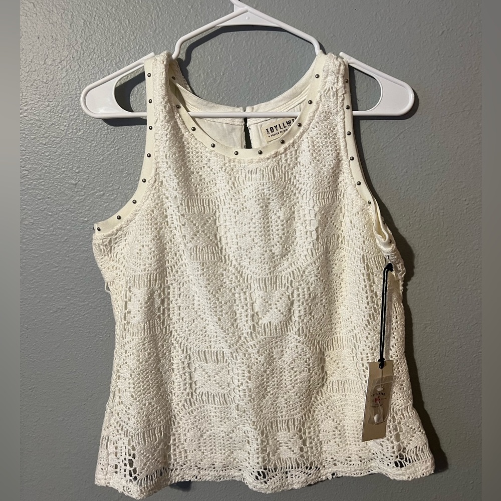 White Lace Tank Top